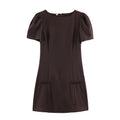 Graceful Fashionable Women Pleated Pocket Short Dress