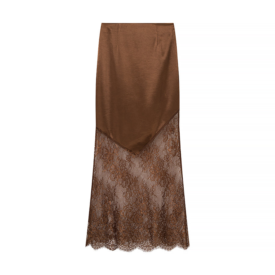 Women Clothing Top Product Sexy Lace Stitching Midi Dress