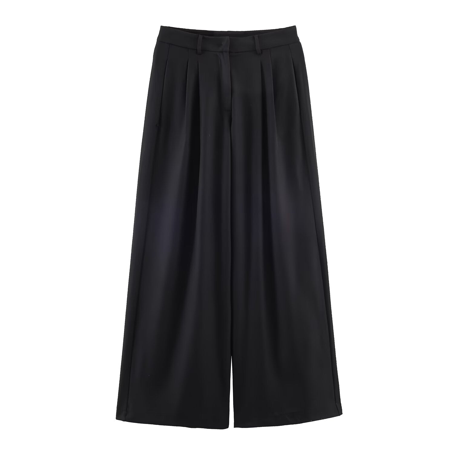 Autumn Winter Stand up Collar Blazer Mid Waist Wide Leg Trousers