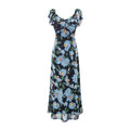 Summer Pastoral Fresh Beautiful Vacation Flying Sleeves Printed Waist Controlled Dress