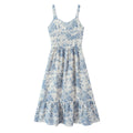 Floral Swallow Print Slim Fit Slimming Large Cami Dress for Women Spring