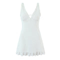 Women Clothing Mesh Embroidered Vest Dress
