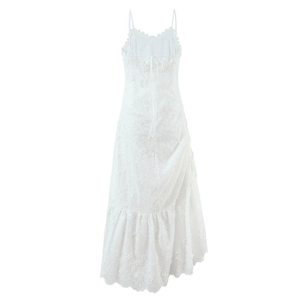 Women Clothing Exquisite Embroidered Floral Strap Dress