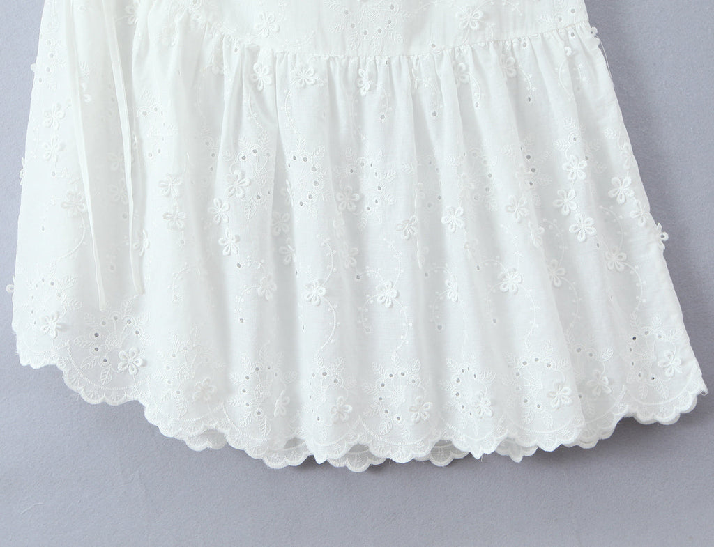 Women Clothing Exquisite Embroidered Floral Strap Dress