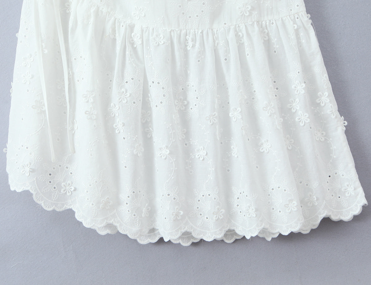 Women Clothing Exquisite Embroidered Floral Strap Dress