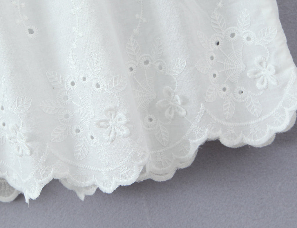 Women Clothing Exquisite Embroidered Floral Strap Dress