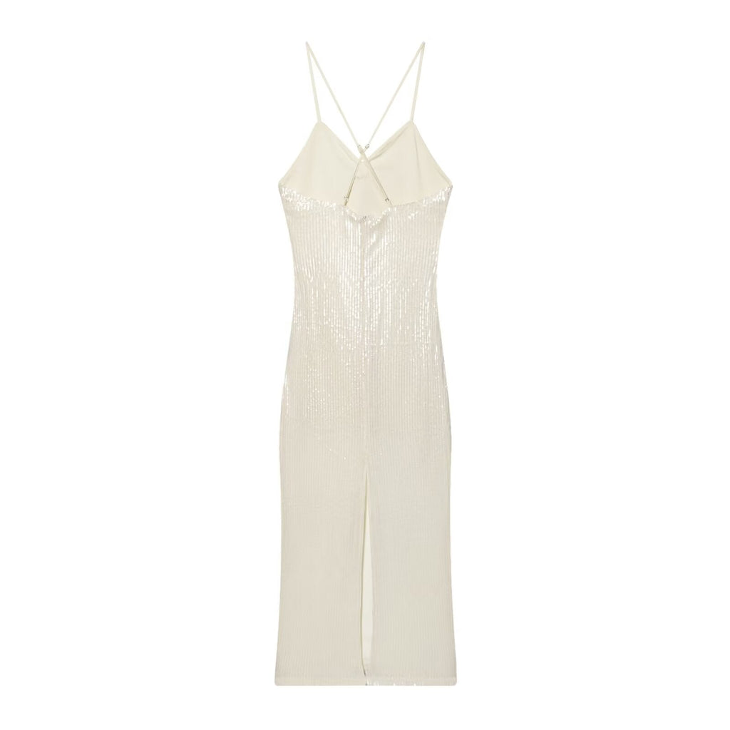 Hot Selling Women Summer High End Sequin Design Suspender Dress