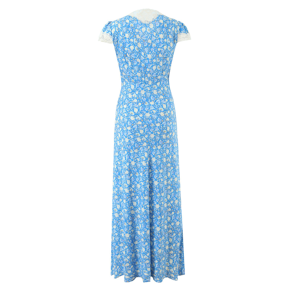 Women Elegant French Retro Elegant Cool Lace Stitching Dress