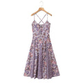 Women Summer All Match Casual Slim Fitting Patchwork Strap Dress