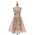 Women Elegant Silk And Linen Pleated Short Dress With Vacation Style