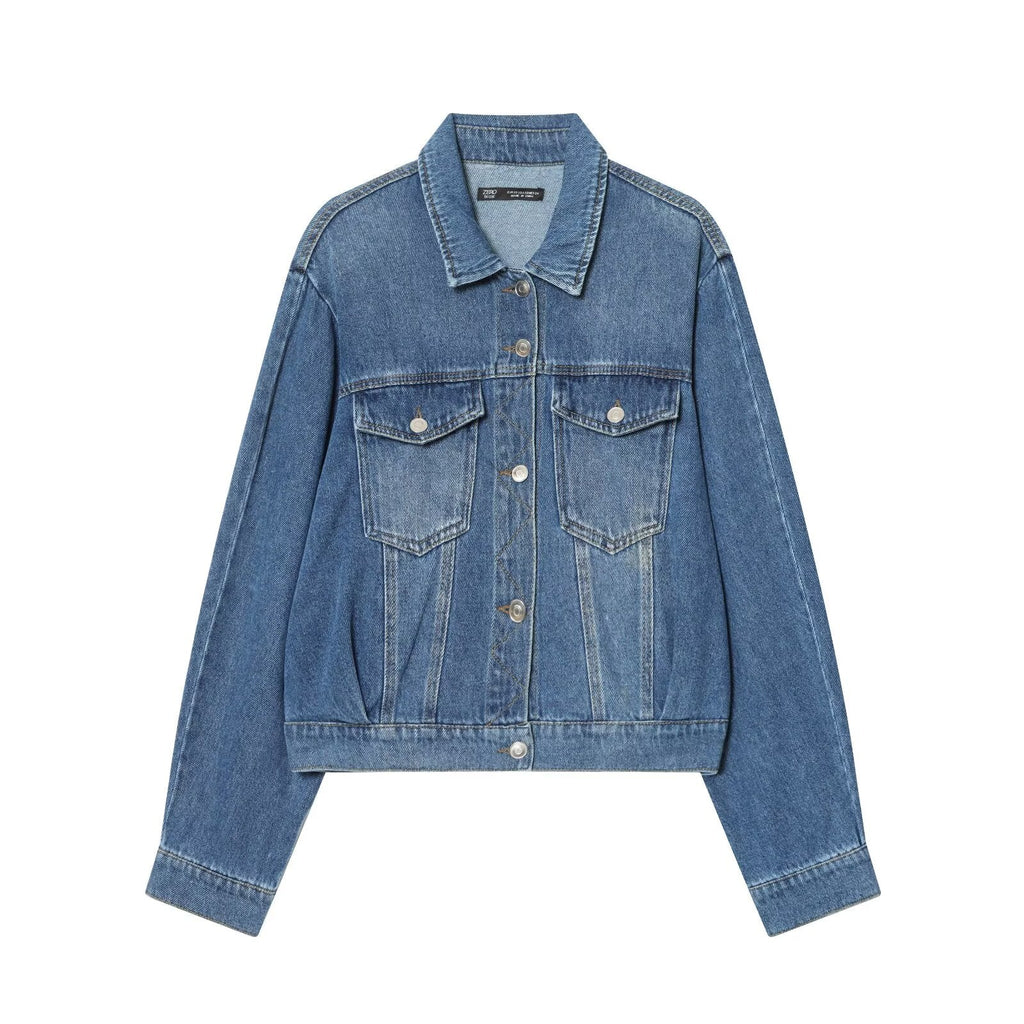 Autumn Winter Women Clothing Design Slimming Fashionable Casual Denim Jacket Coat Women
