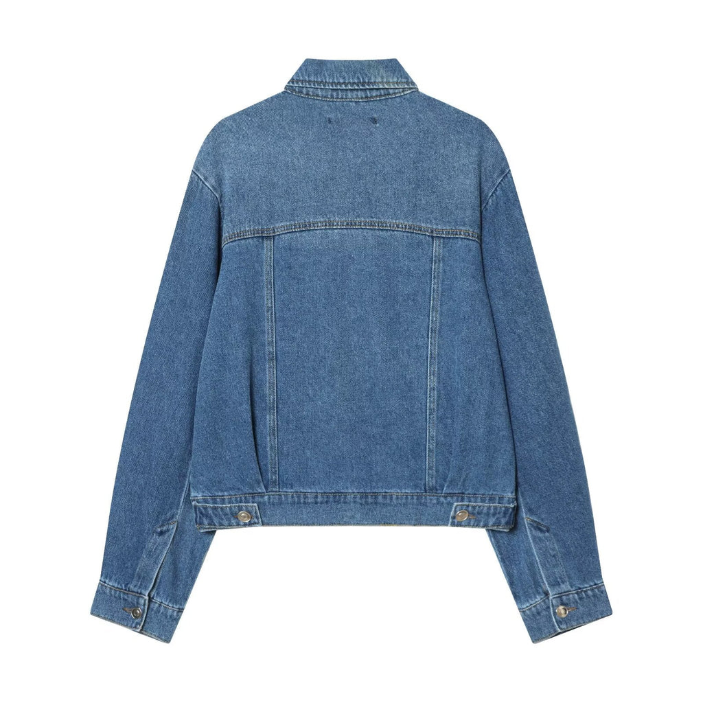 Autumn Winter Women Clothing Design Slimming Fashionable Casual Denim Jacket Coat Women