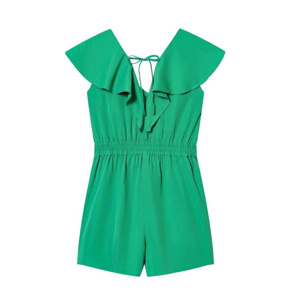Spring Fashionable Simple Ruffled Romper