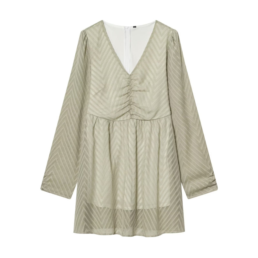 Women Clothing Gentle Wild Loose Casual Long Sleeves Dress