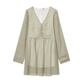 Women Clothing Gentle Wild Loose Casual Long Sleeves Dress