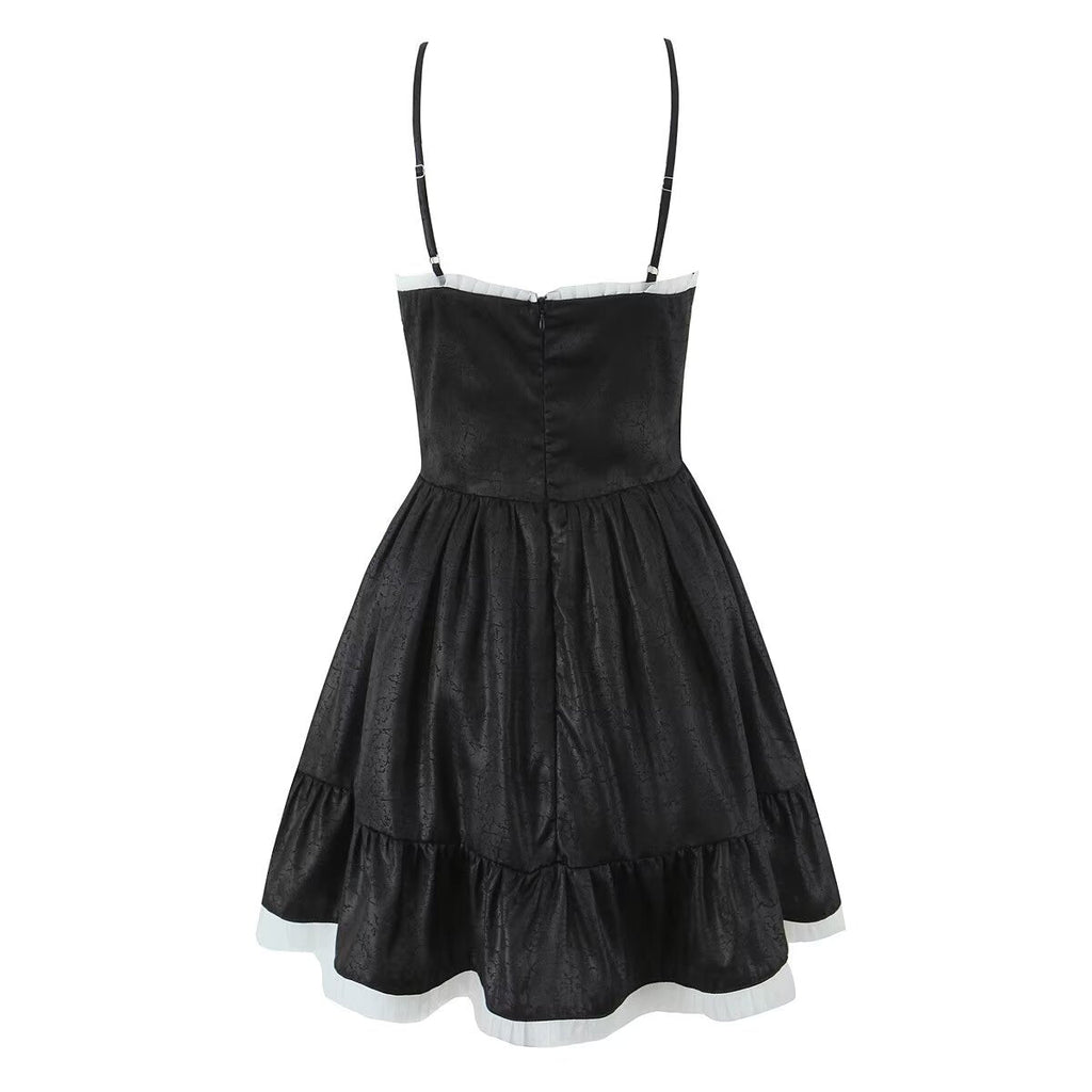 Black Sleeveless Dress Women Summer Design Waist Slimming Cocktail Dress