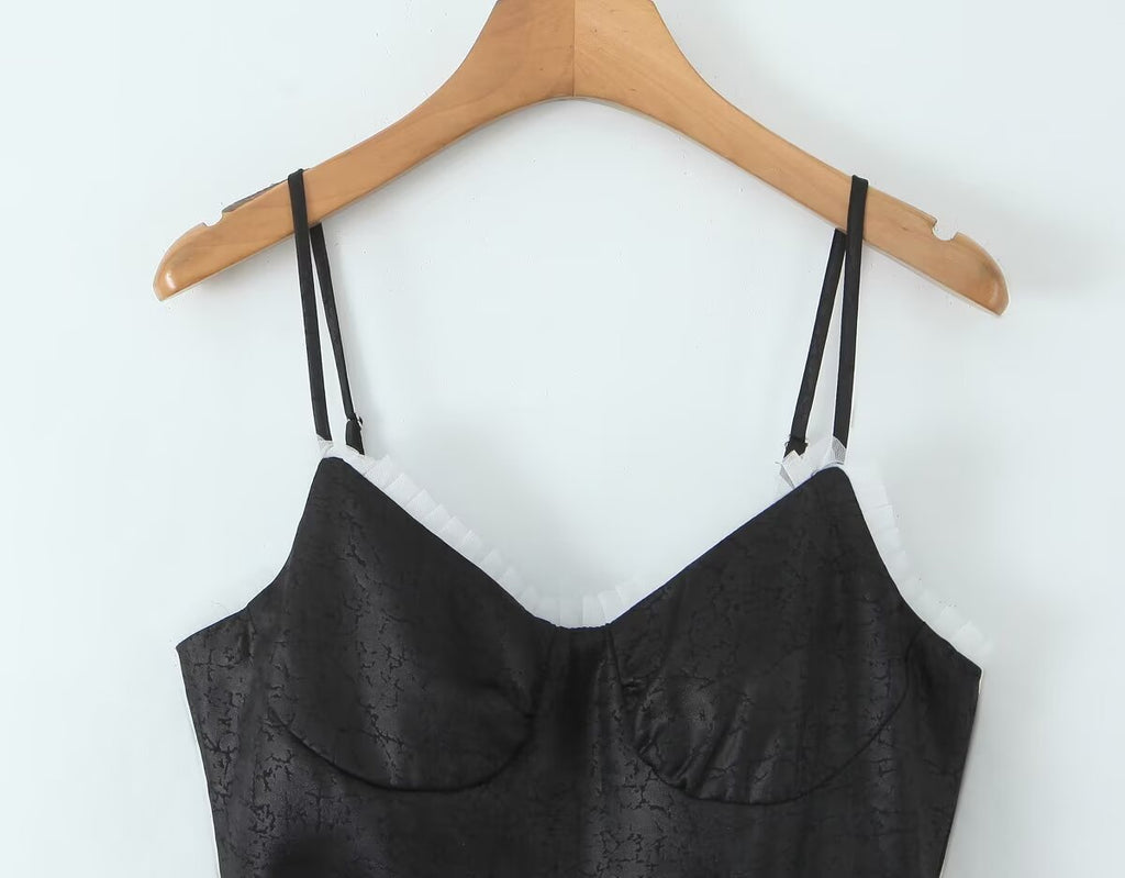 Black Sleeveless Dress Women Summer Design Waist Slimming Cocktail Dress