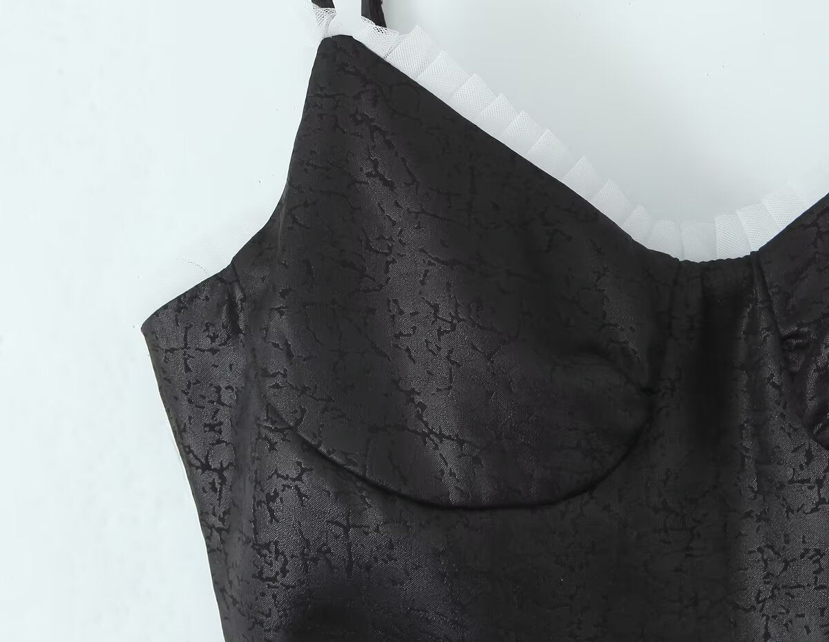 Black Sleeveless Dress Women Summer Design Waist Slimming Cocktail Dress