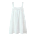 Women Lace Stitching Cami Dress Summer Loose Slimming White Holiday Short Dress
