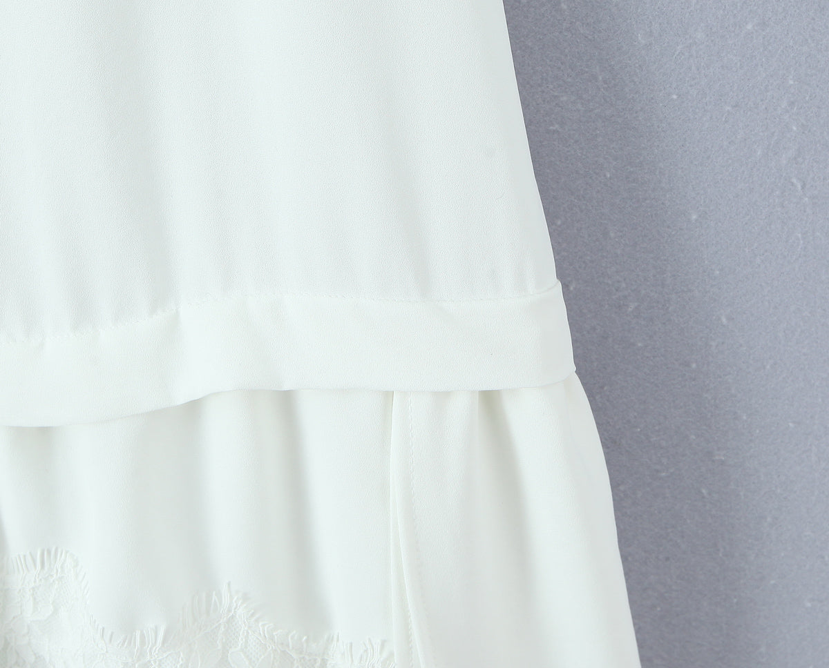 Women Clothing Autumn French Design Lace Decorative Dress