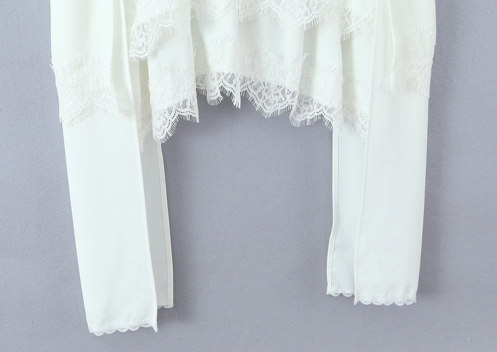 Women Clothing Autumn French Design Lace Decorative Dress