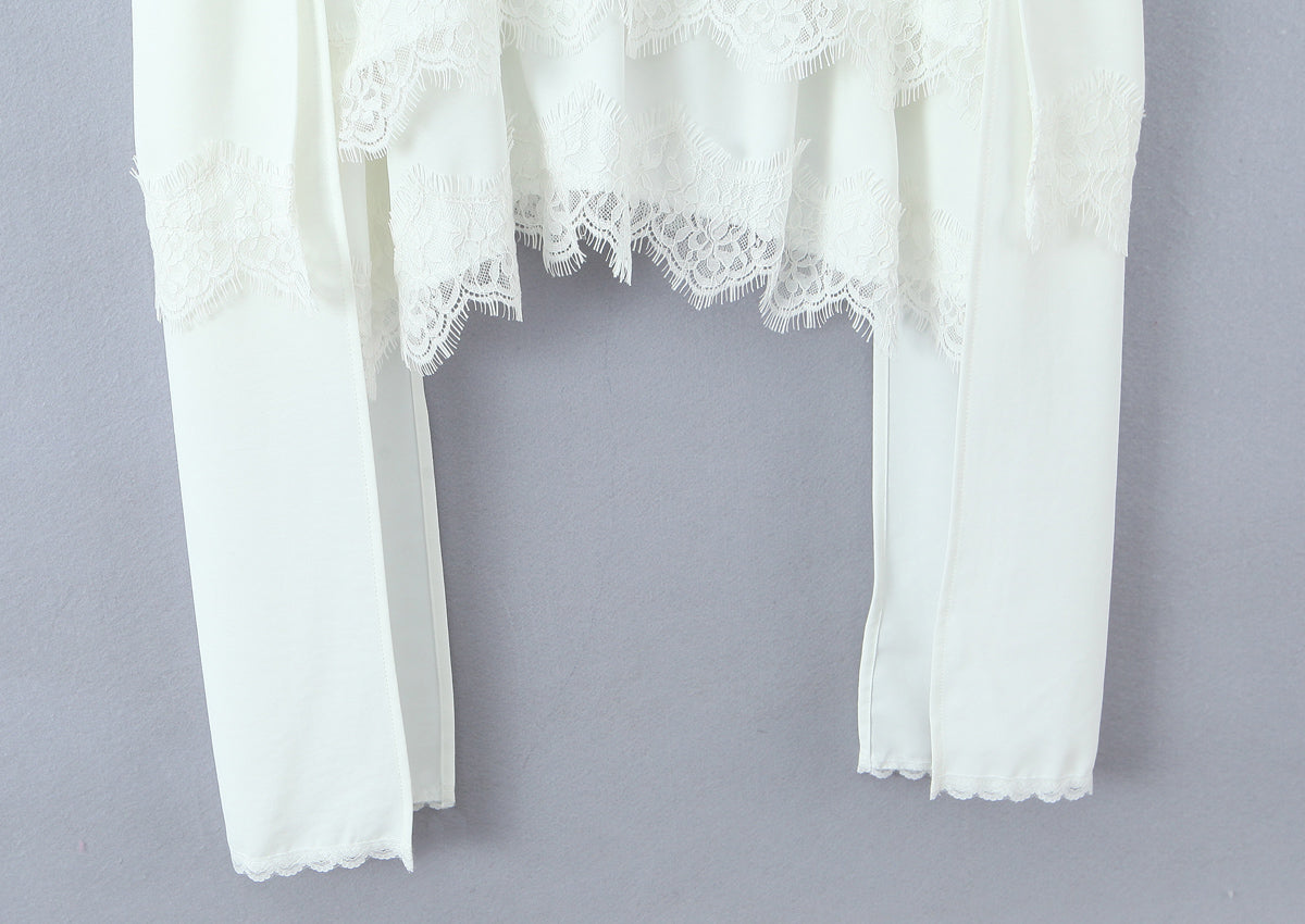 Women Clothing Autumn French Design Lace Decorative Dress