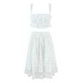Women Holiday French Lace Overall Skirt Set