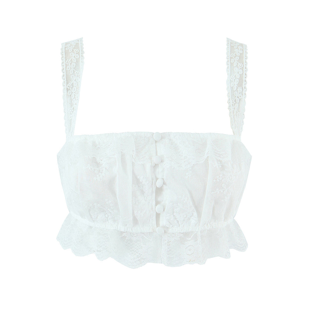 Women Holiday French Lace Overall Skirt Set