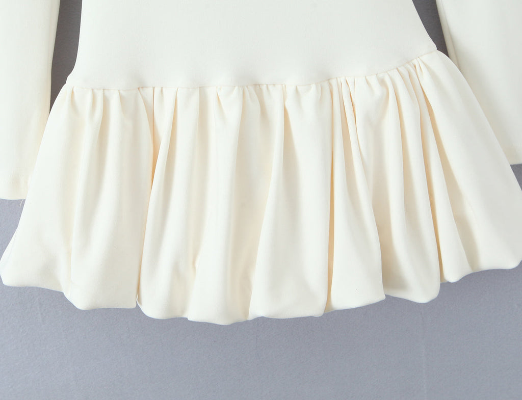 Women Long Sleeve Slim Fit Slimming Short Dress