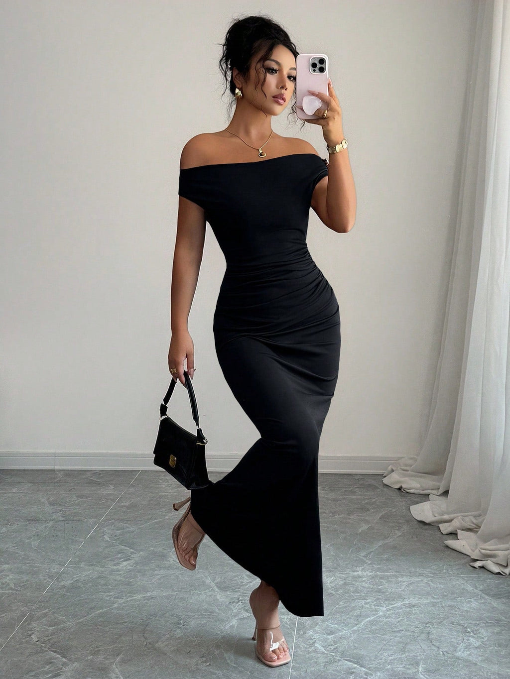 Autumn Winter off the Shoulder off Neck Dress Sexy Elegant Dress Evening Dress Women Clothing