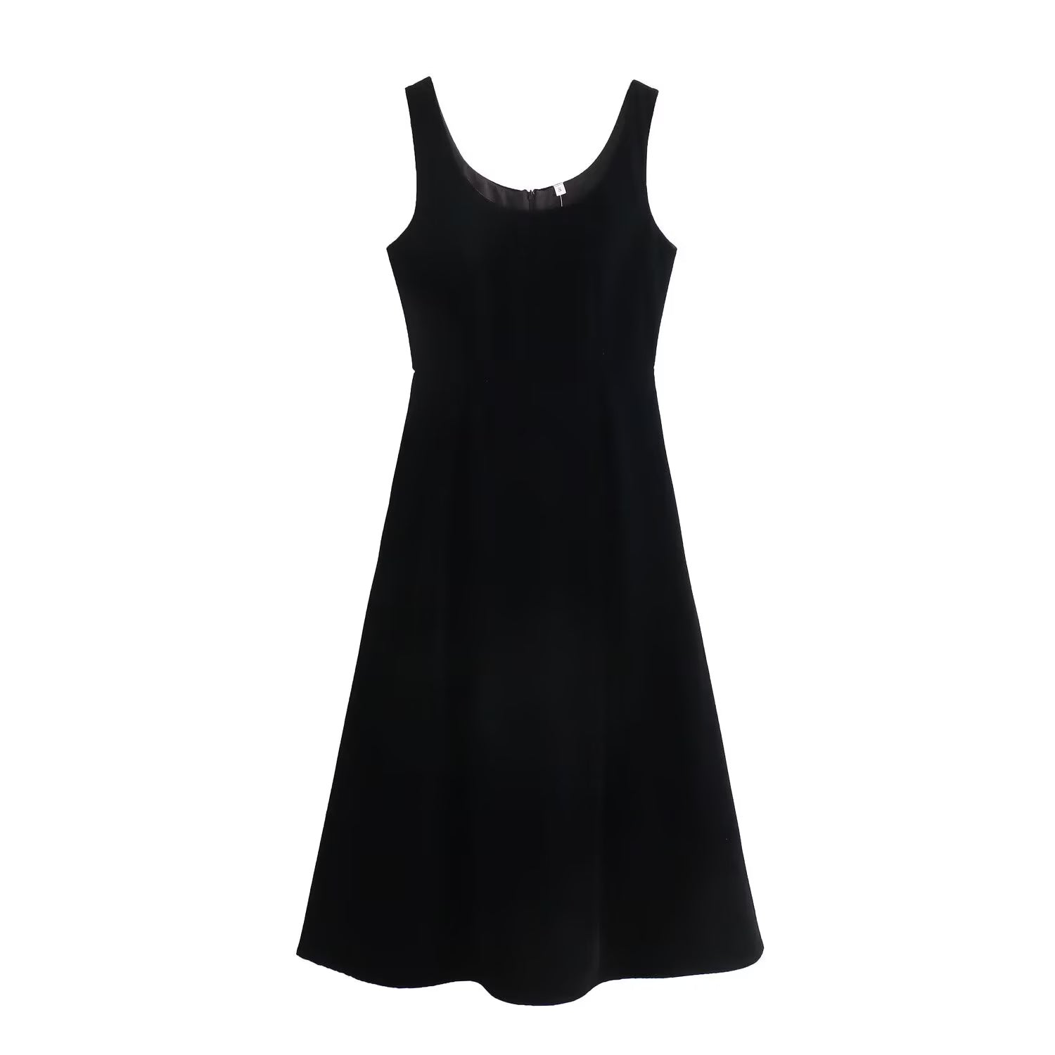 Women Clothing Spring Hepburn Boutique Thick Velvet Vest Sleeveless Dress