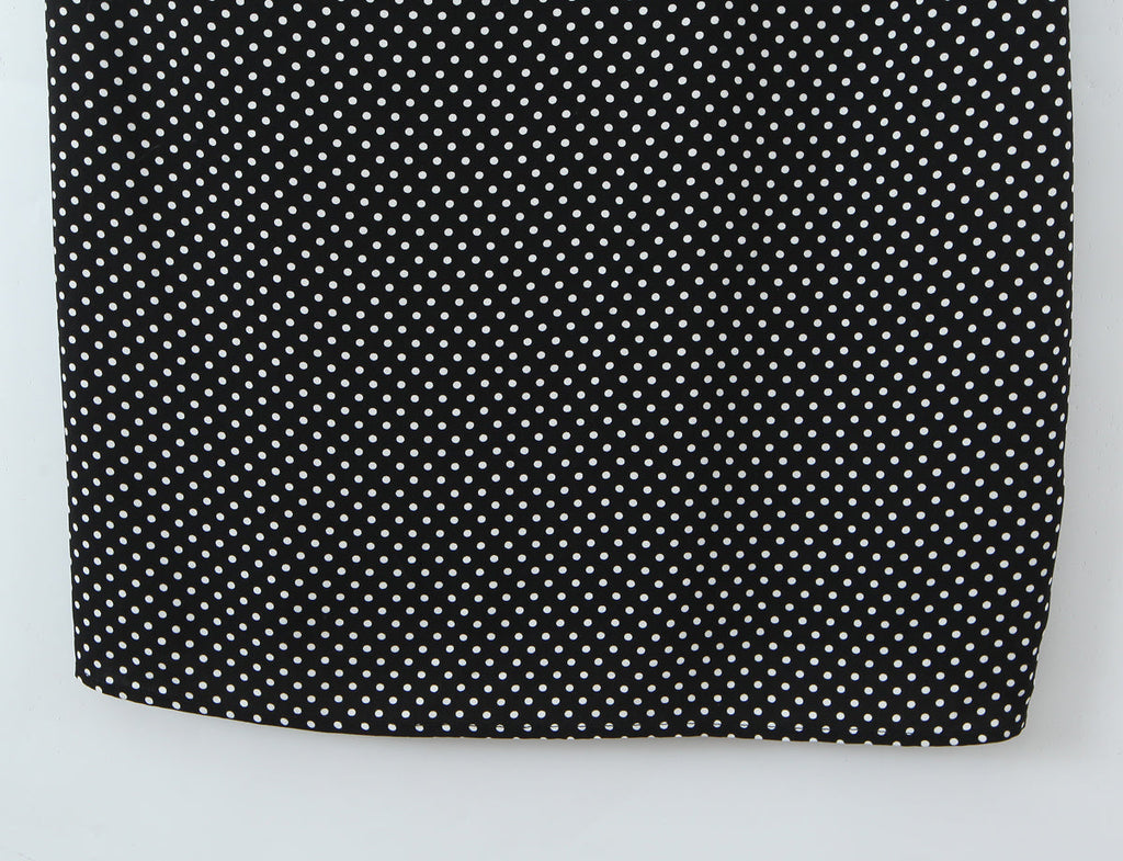 French Polka Dot Brace Maxi Dress Retro Sexy Slim V neck Lace Stitching Dress for Women Early Spring