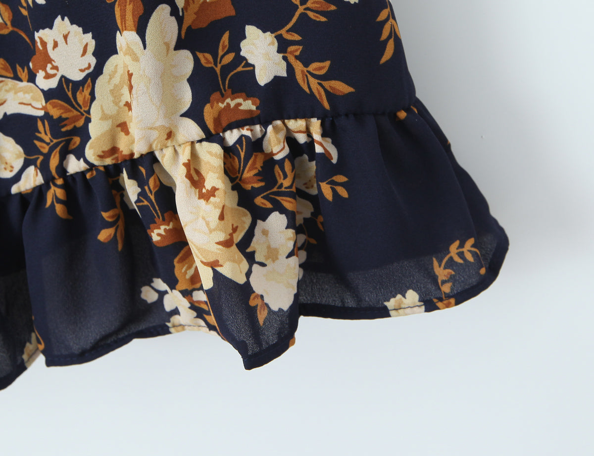 Women Printed Wooden Ear Slim Fit Slimming Spaghetti Straps Dress