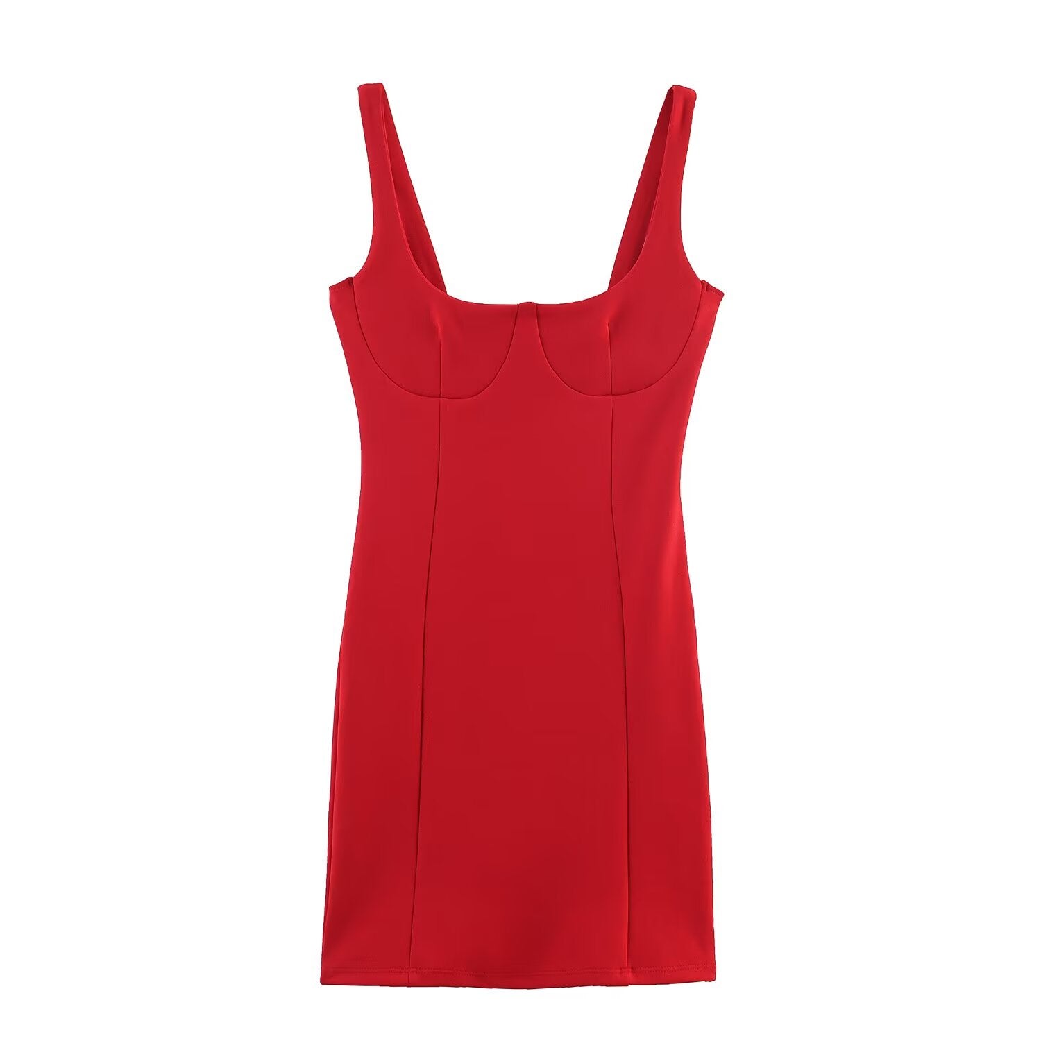 Women Clothing Solid Color Strap Short Dress