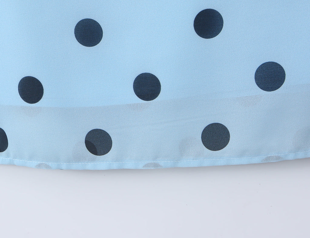 Gentle Elegant Pink Polka Dot Brace Dress Women Vintage Backless Lace up Design Tight Waist Maxi Dress