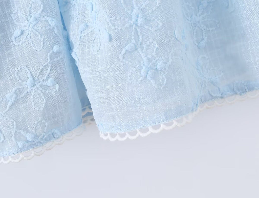 Spring Korean White Embroidered Strap Dress Women Spring A line Dress