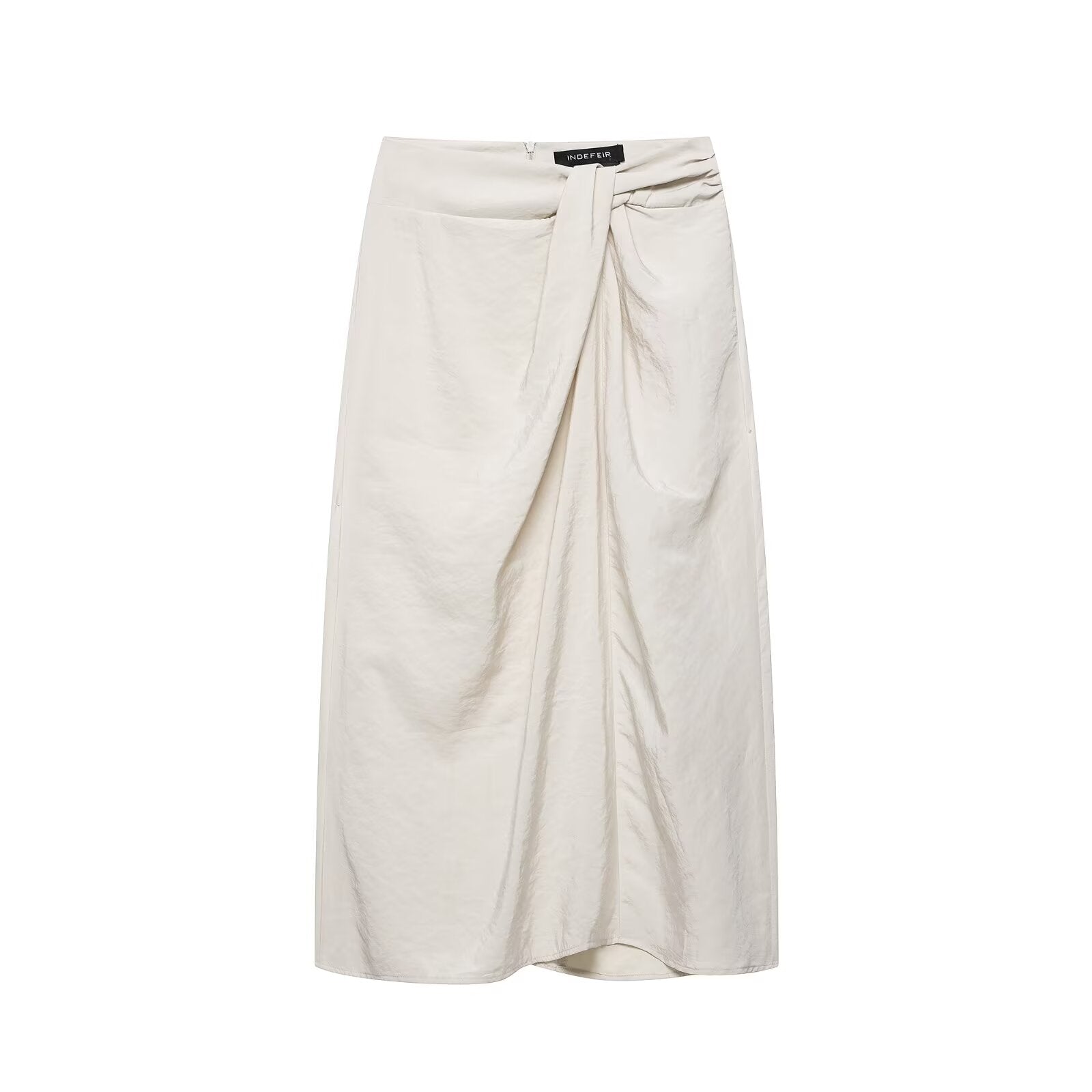 Women Clothing Summer Elegant Pleated Bow Tie Wrapping Towel Midi Skirts