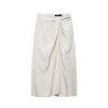 Women Clothing Summer Elegant Pleated Bow Tie Wrapping Towel Midi Skirts