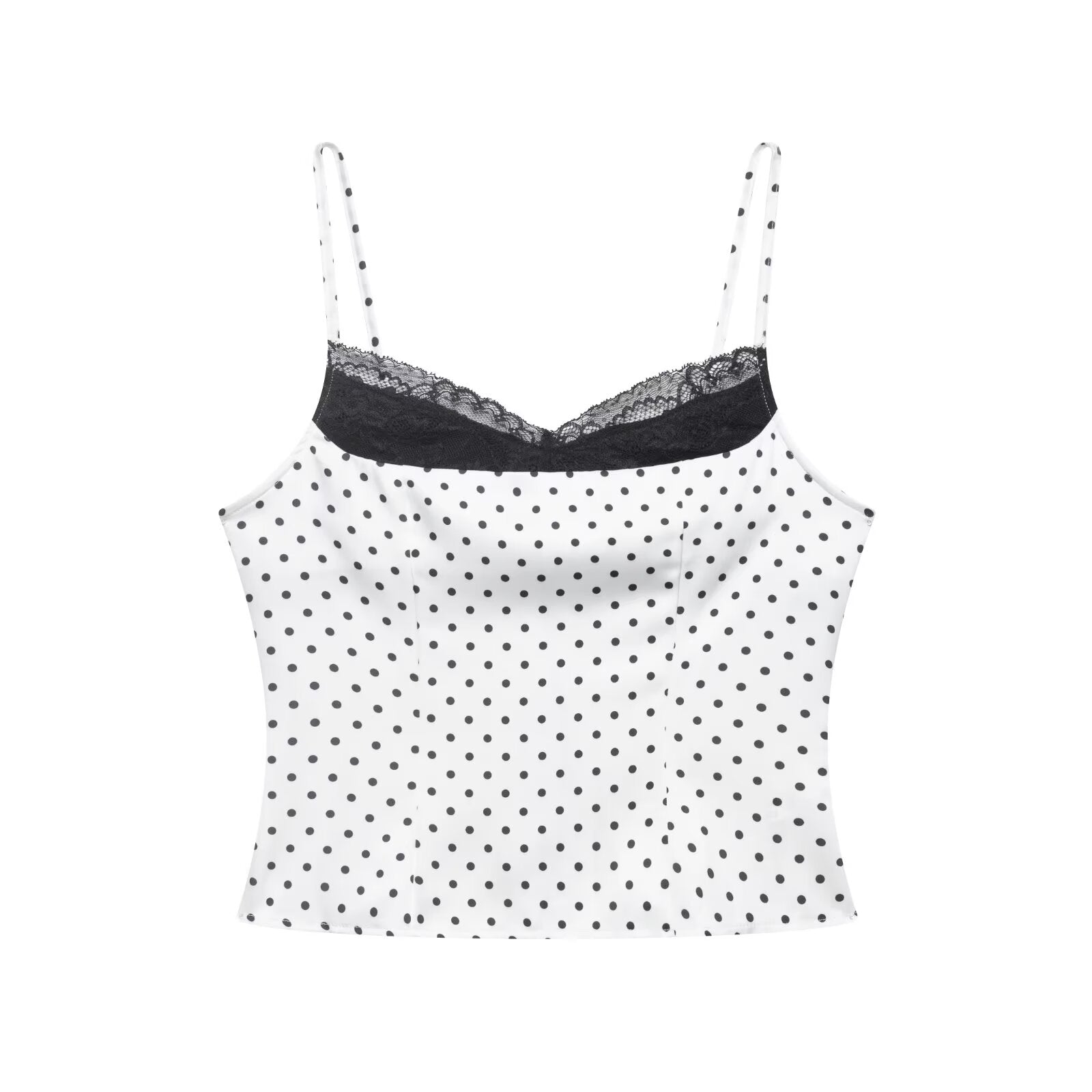 Polka Dot Summer Lace Splicing Sling Vest Slim Fit Slim Sexy Top