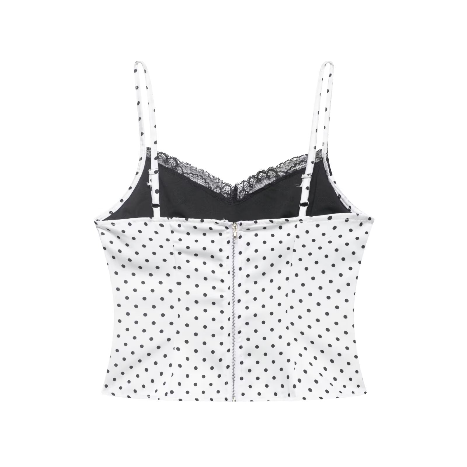 Polka Dot Summer Lace Splicing Sling Vest Slim Fit Slim Sexy Top