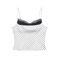 Polka Dot Summer Lace Splicing Sling Vest Slim Fit Slim Sexy Top