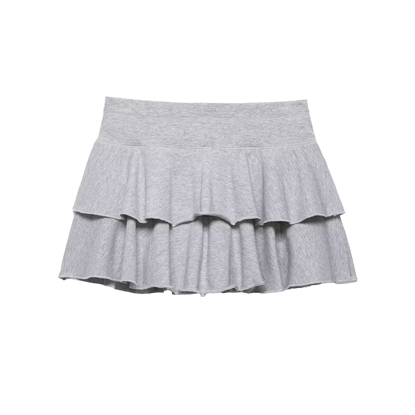 Women Clothing Summer Sweet Tie Neck Cotton Laminated Decoration Mini Skirt