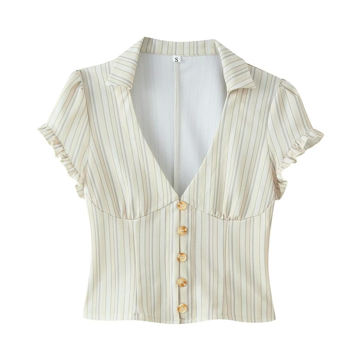 Women Clothing Spring Sexy Button Short Sleeve Top Pant Sets