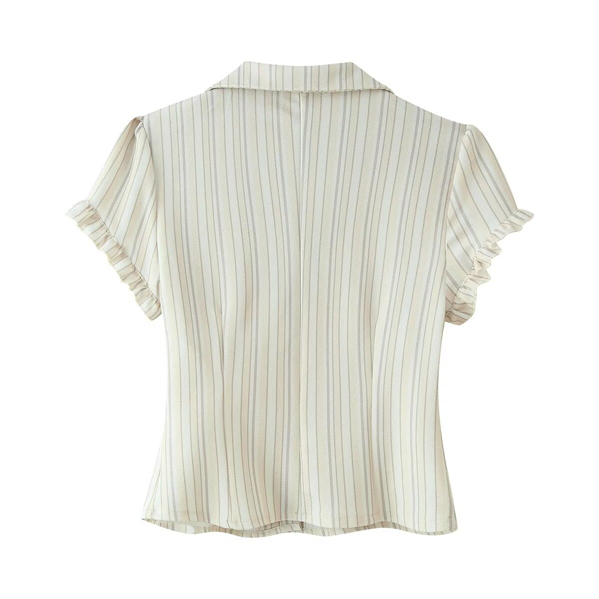 Women Clothing Spring Sexy Button Short Sleeve Top Pant Sets