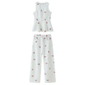 Women Summer Sleeveless Graphic Pants Set