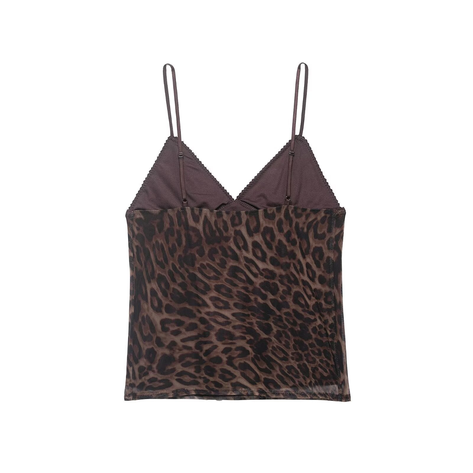 Women Clothing Summer Leopard Print Silk Net Sling Silk Net Skirt