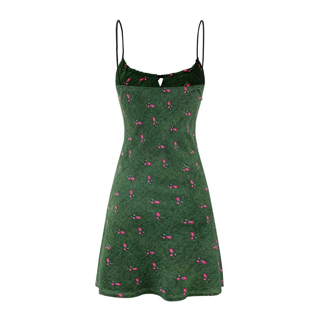 Sexy Backless Hip Dress Women Spring Summer Slim Fit Slimming Spaghetti Straps Dress