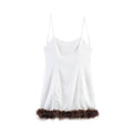 Women Clothing Western Classic All Match Furry Splicing Sling Dress