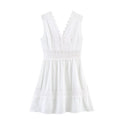 Summer Slim Waist Lace Short Stitching Dress