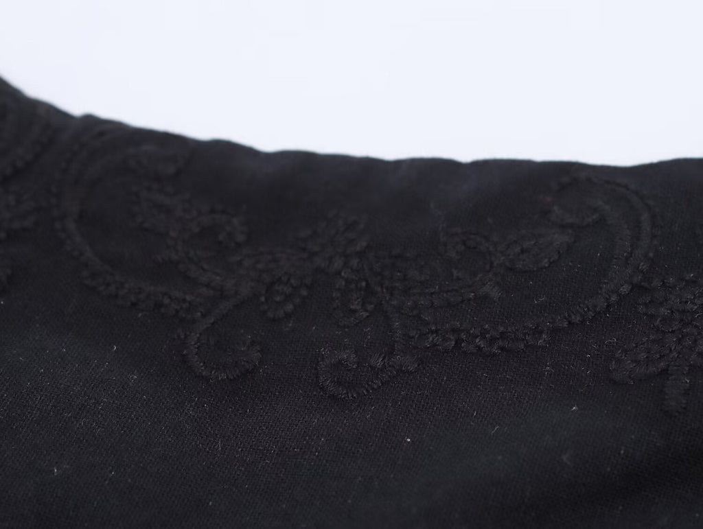 Elegant Black Slim Fit Slimming Lace Stitching Side Waist Split Sling Dress